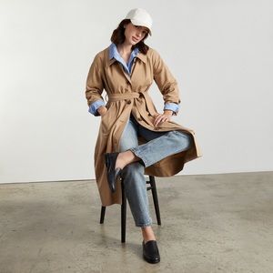 Everlane Gathered Drape Trench